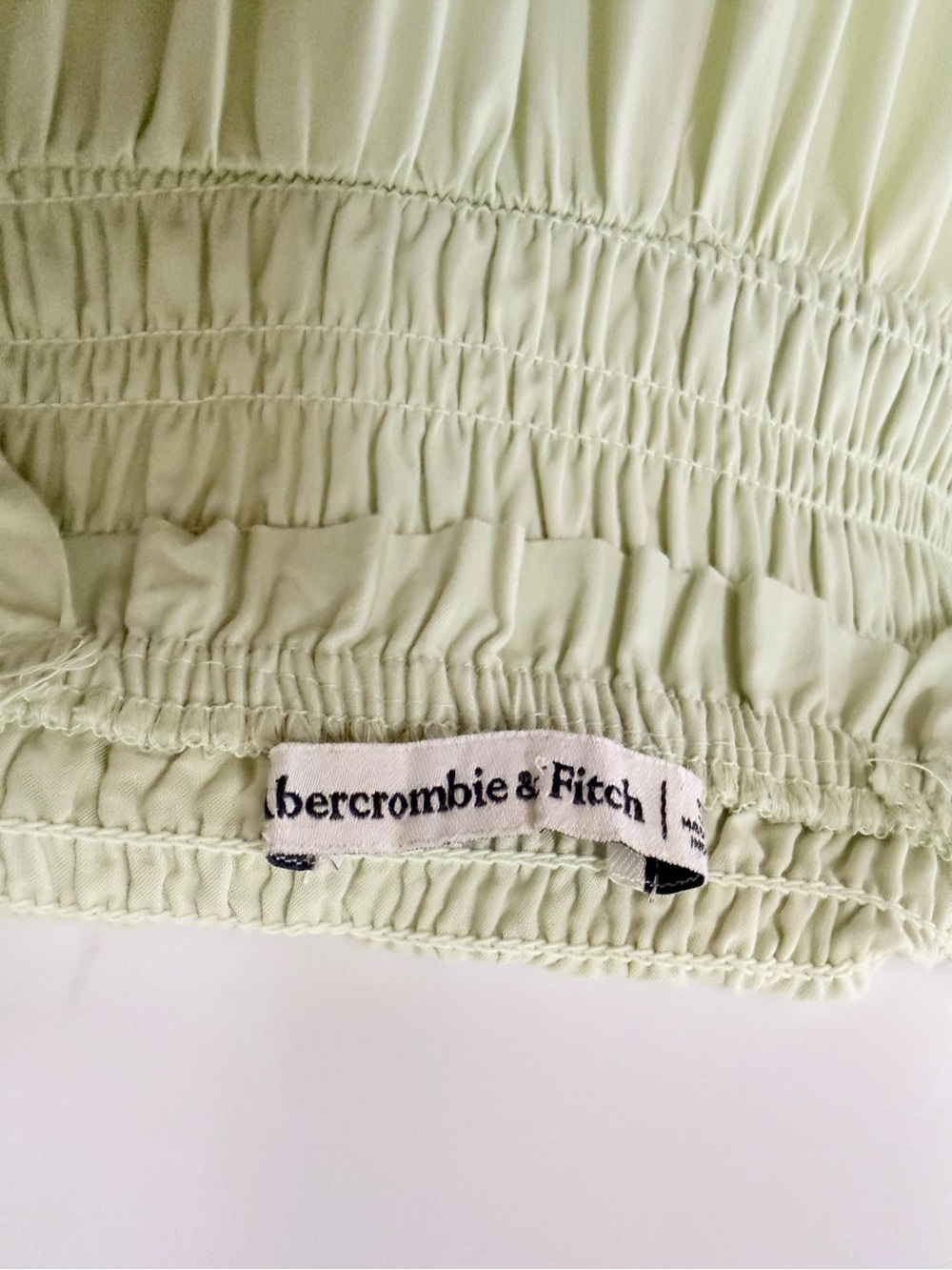 Abercrombie & Fitch Light Green Smocked Tiered Maxi Dress - Picture 10 of 11